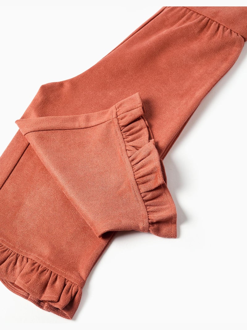 Salopette à jambe large avec volants Marron - Kiabi