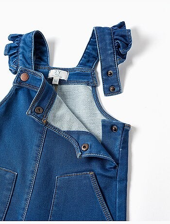Salopette à jambe large en jean avec poches
