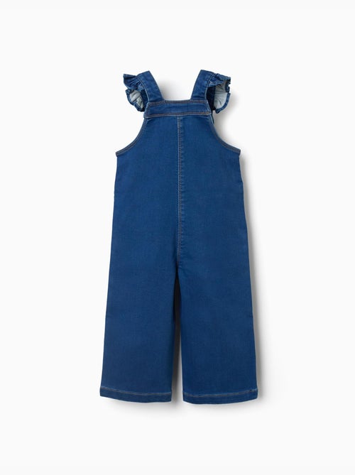 Salopette à jambe large en jean avec poches - Kiabi