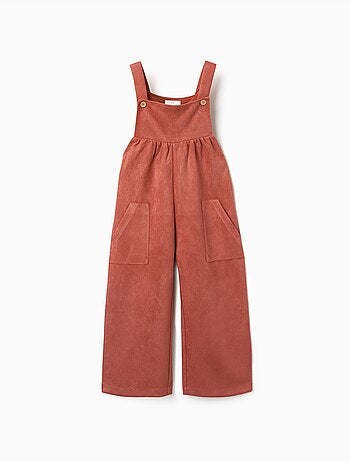 Salopette à jambe large en maille interlock avec poches