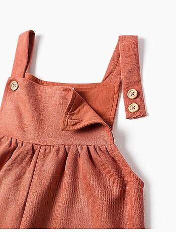 Salopette à jambe large en maille interlock avec poches