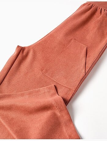 Salopette à jambe large en maille interlock avec poches