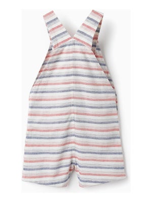 Ensemble 3 Pièces Bébé Garçon Automne - Barboteuse Manches Courtes Rayures + Salopette Longue Animaux + Chapeau - Tailles 0-18 Mois