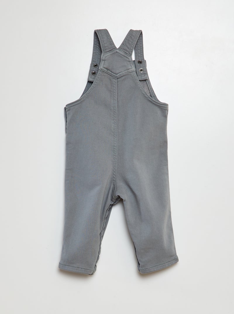 Salopette avec pressions Bleu - Kiabi