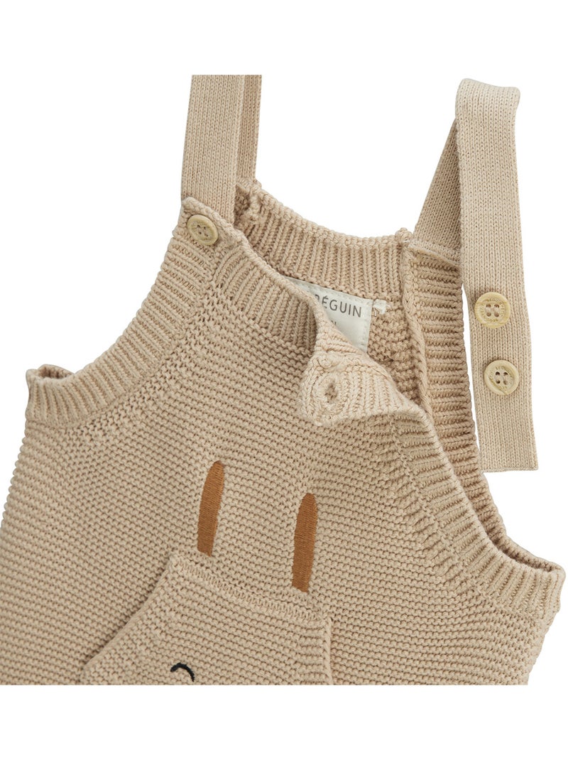 Salopette b?b? en tricot Hello Baby Beige sable - Kiabi
