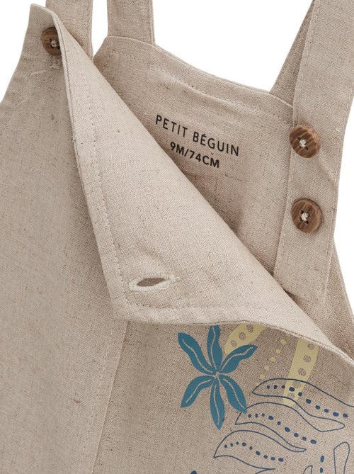 Salopette bébé en lin mélangé Moka - Kiabi