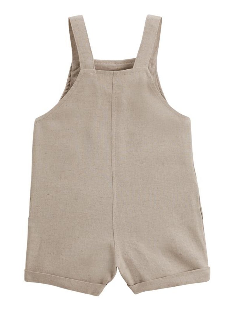 Salopette bébé en lin mélangé Moka Beige - Kiabi