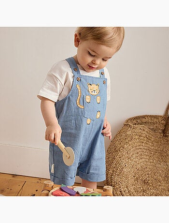 Salopette bébé en toile de coton Kanha