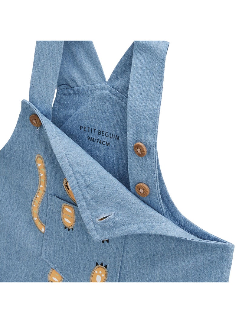 Salopette bébé en toile de coton Kanha Bleu - Kiabi