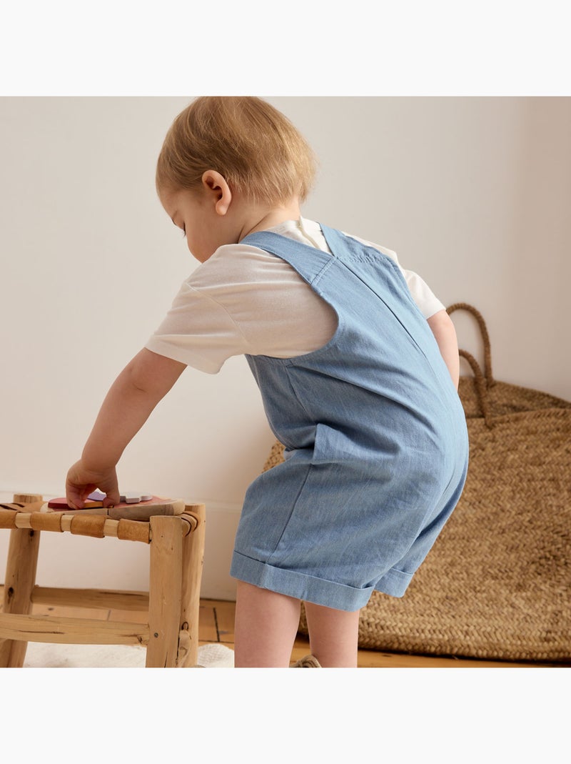 Salopette bébé en toile de coton Kanha Bleu - Kiabi