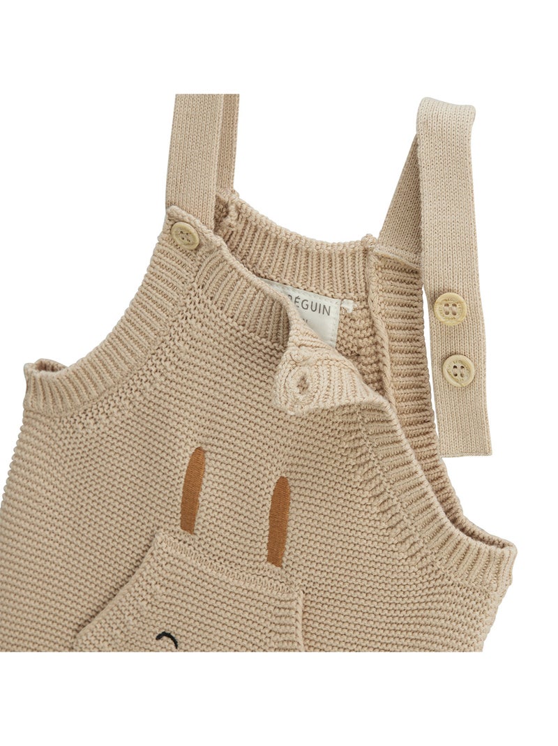 Salopette bébé en tricot Hello Baby Beige sable - Kiabi
