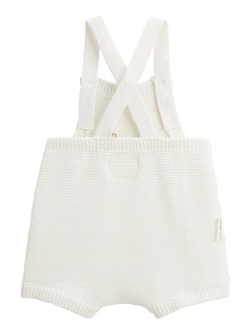Salopette bébé en tricot Hello Baby Ecru - Kiabi