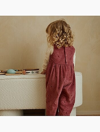 Salopette bébé en velours côtelé Aimée
