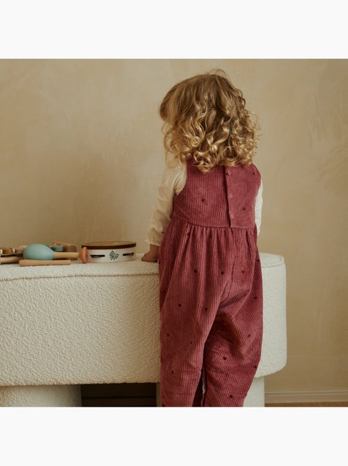 Salopette bébé en velours côtelé aimée - Kiabi