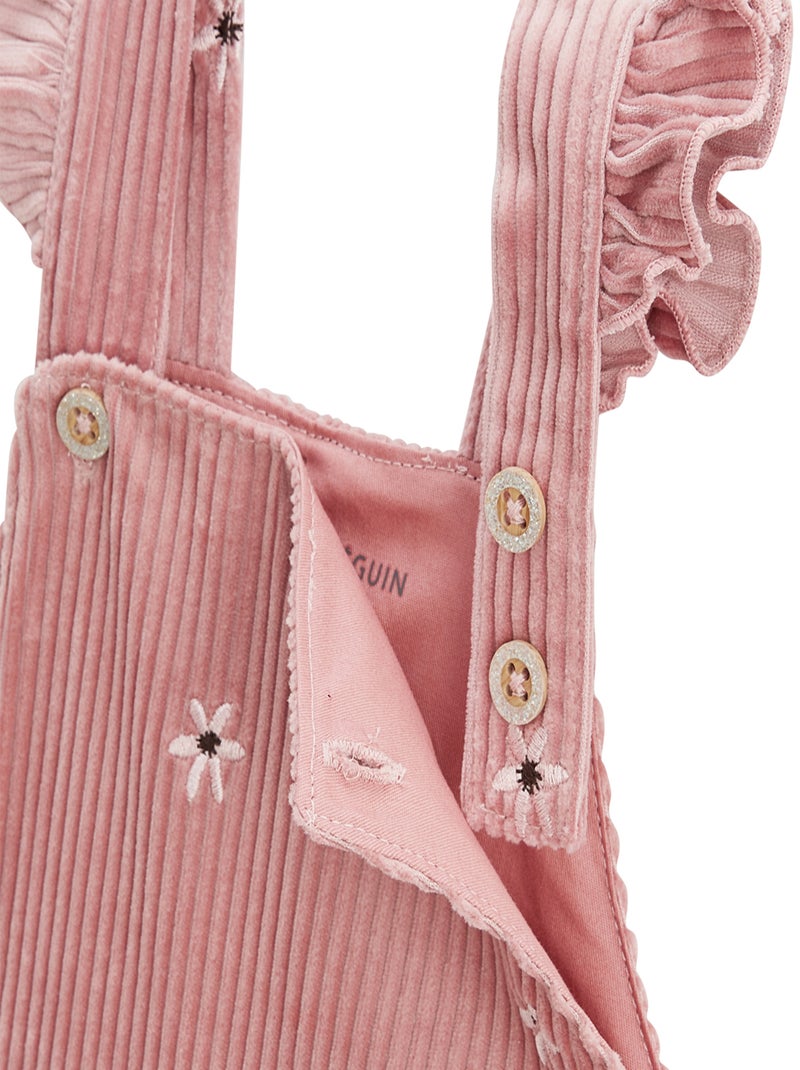 Salopette bébé en velours côtelé Bloom Rose - Kiabi