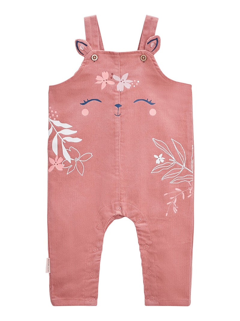Salopette bébé en velours côtelé Rosa Rose - Kiabi