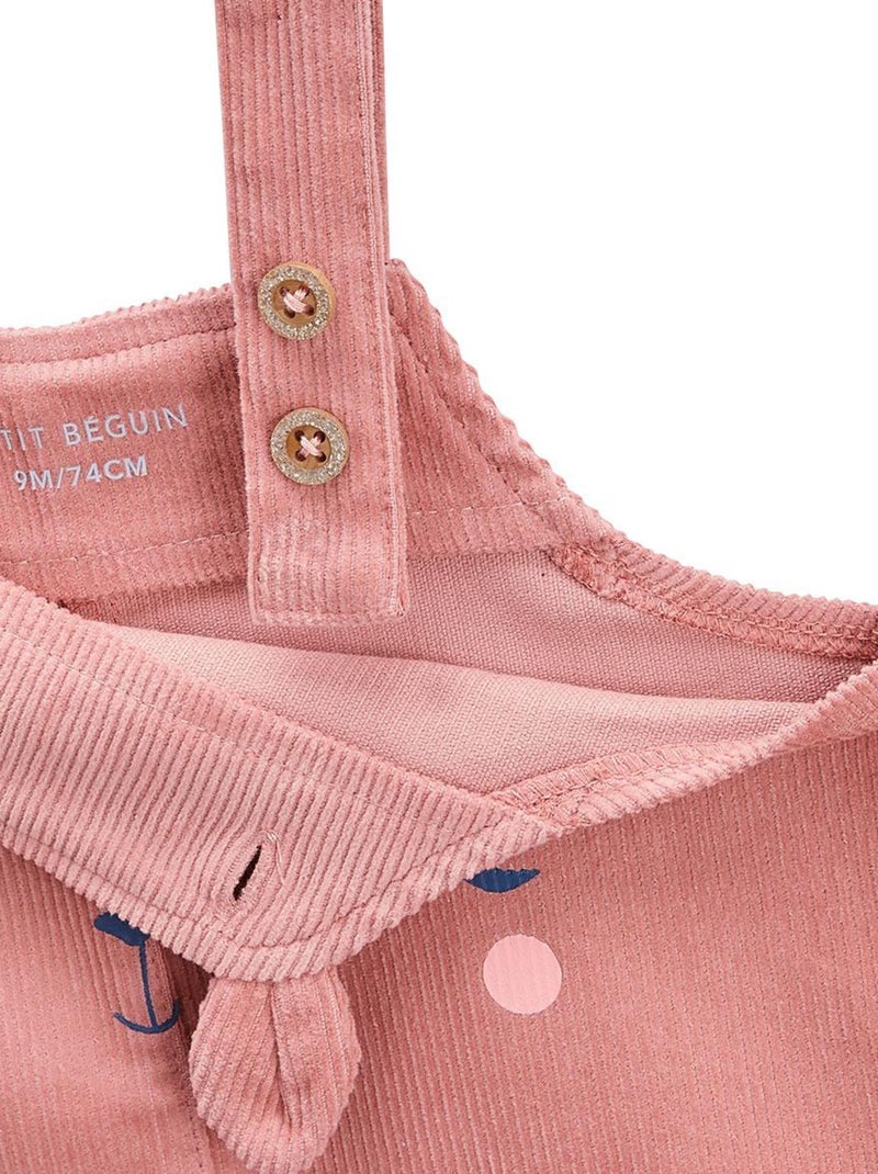 Salopette bébé en velours côtelé Rosa Rose - Kiabi