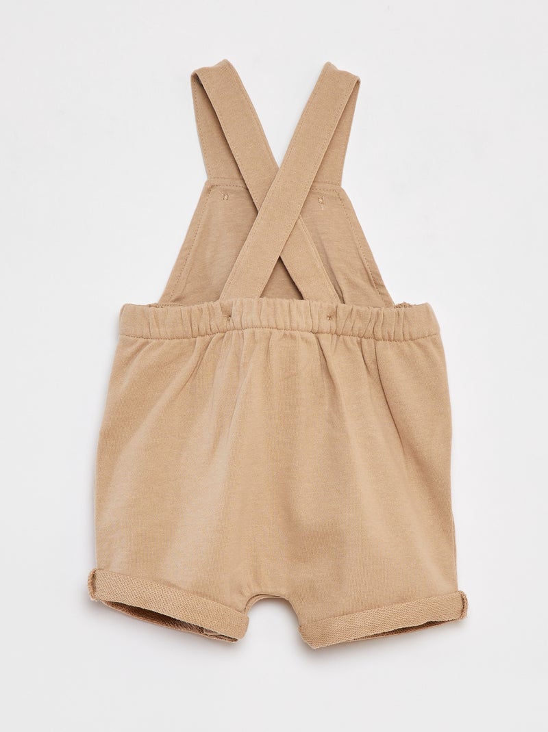 Salopette courte à bretelles croisées Beige - Kiabi