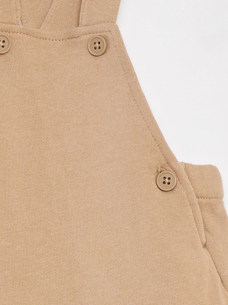 Salopette courte à bretelles croisées Beige - Kiabi