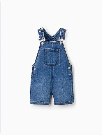 Salopette courte en jean avec poches
