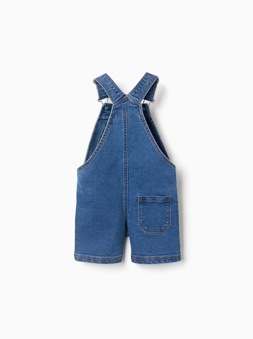 Salopette courte en jean avec poches - Kiabi