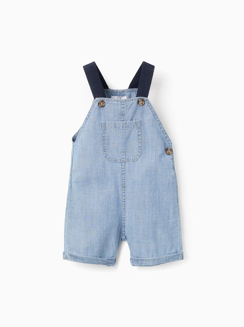 Salopette Courte en Jean Léger Bleu clair - Kiabi