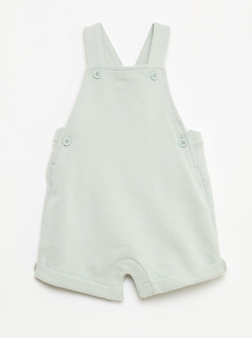 Salopette courte en molleton non gratté avec bretelles en coton - Kiabi