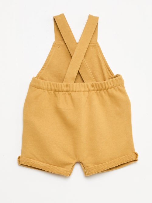 Salopette courte en molleton non gratté avec bretelles en coton - Kiabi