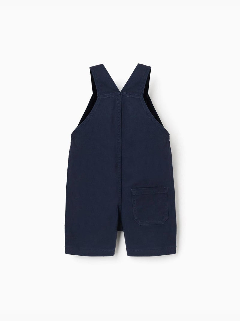 Salopette courte en sergé avec poches Bleu foncé - Kiabi