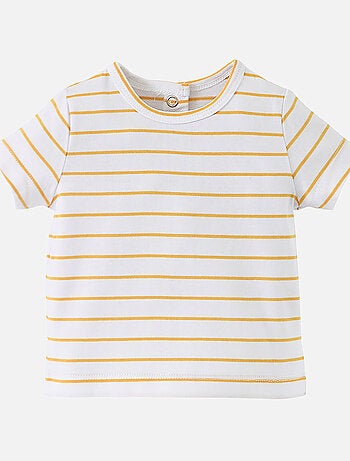 SALOPETTE COURTE + T-SHIRT RAYE