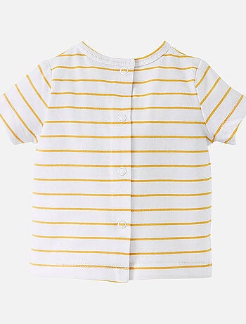 SALOPETTE COURTE + T-SHIRT RAYE