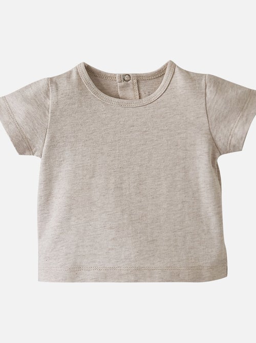 SALOPETTE COURTE + TEE-SHIRT ECRU - Kiabi