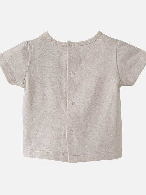 SALOPETTE COURTE + TEE-SHIRT ECRU - Kiabi