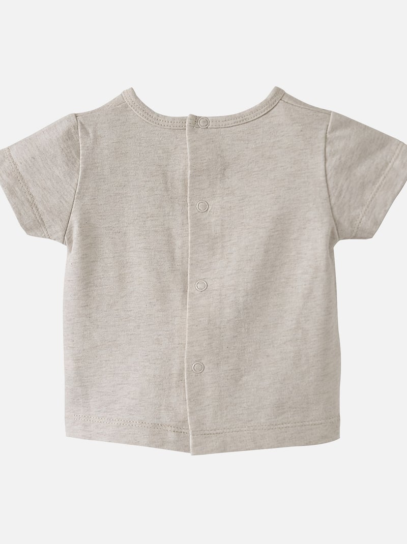 SALOPETTE COURTE + TEE-SHIRT ECRU Beige - Kiabi