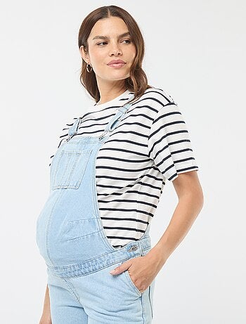 Salopette de grossesse en denim stretch