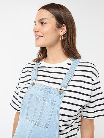 Salopette de grossesse en denim stretch