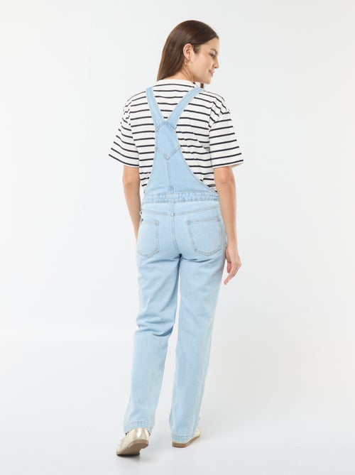 Salopette de grossesse en denim stretch - Kiabi