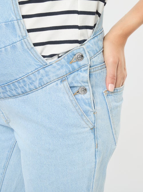 Salopette de grossesse en denim stretch - Kiabi
