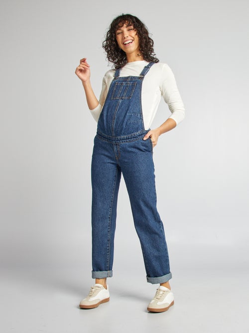 Salopette de grossesse en denim stretch - Kiabi