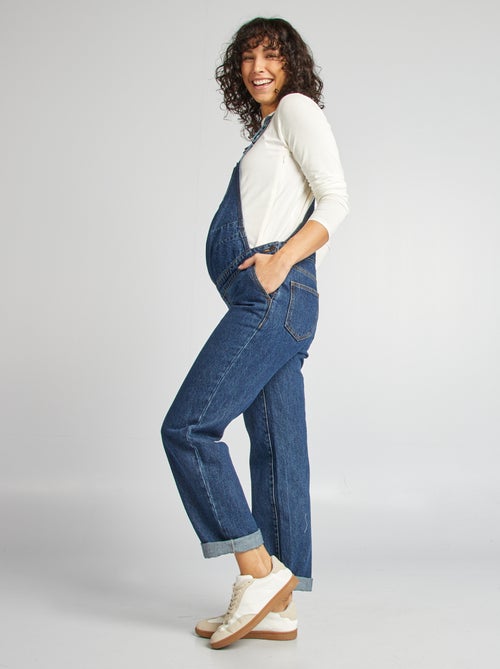 Salopette de grossesse en denim stretch - Kiabi
