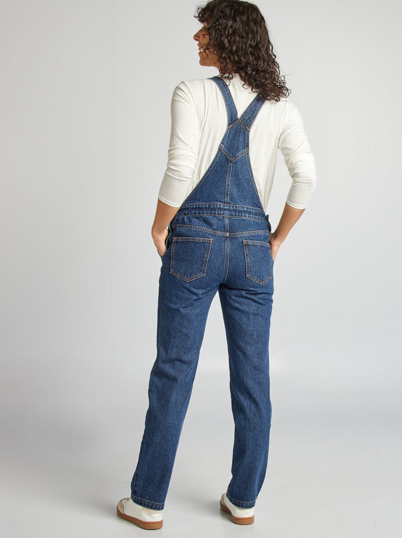 Salopette de grossesse en denim stretch Bleu - Kiabi