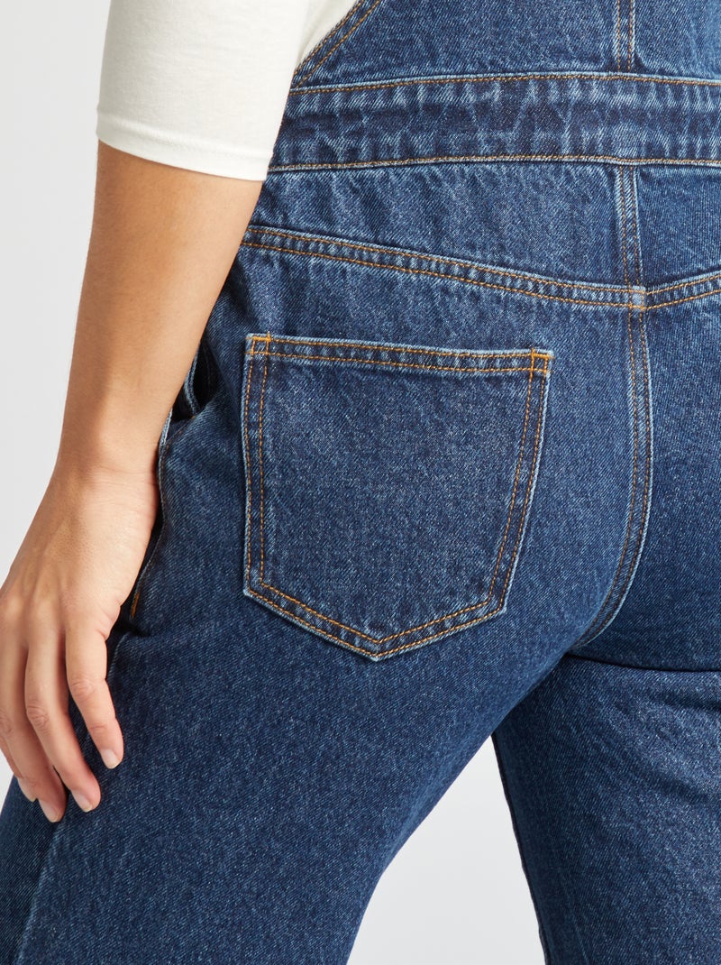 Salopette de grossesse en denim stretch Bleu - Kiabi