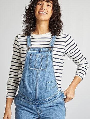 Salopette de grossesse en denim stretch