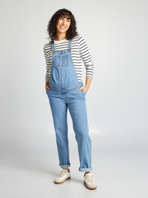 Salopette de grossesse en denim stretch - Kiabi