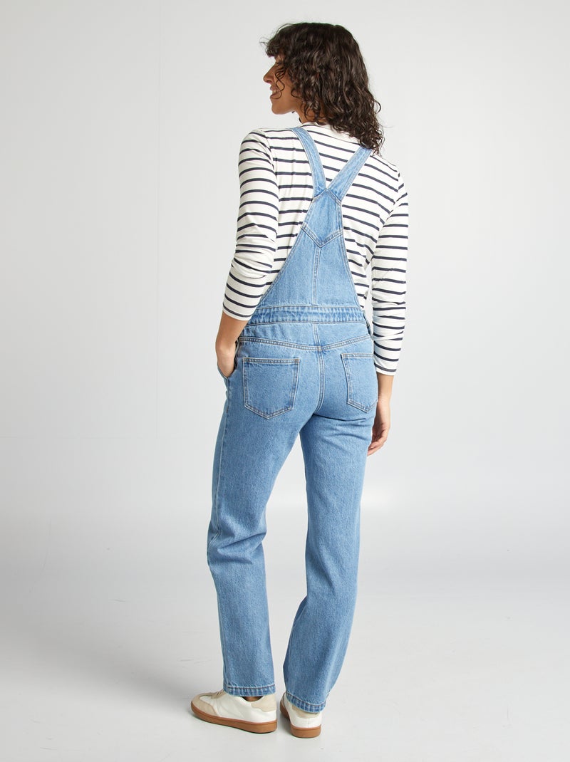 Salopette de grossesse en denim stretch Bleu - Kiabi
