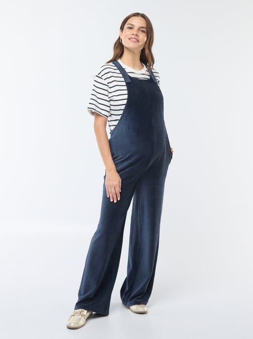 Salopette de maternité en velours - Kiabi