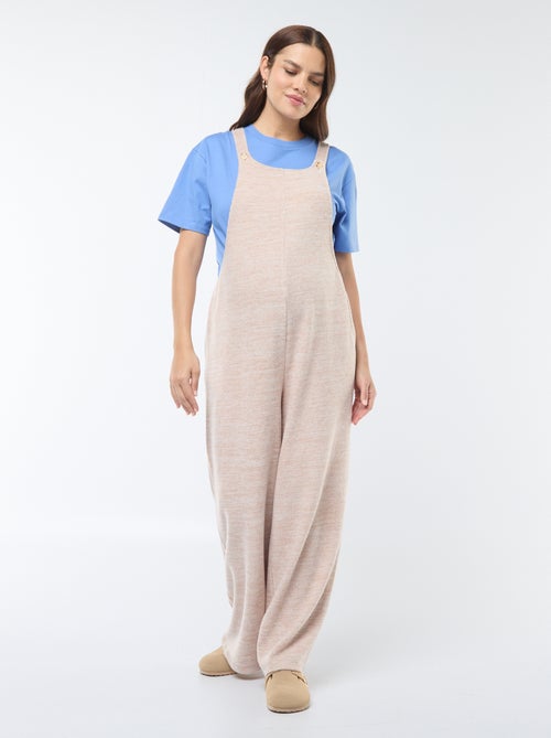 Salopette de maternité en velours doux - Kiabi