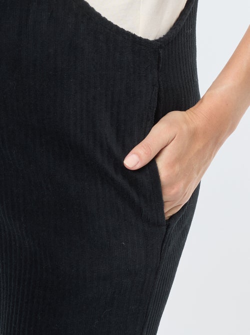 Salopette de maternité en velours - Kiabi