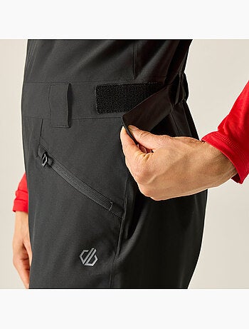 Salopette de ski unie et extensible à taille et bretelles ajustables twin tip - dare 2b