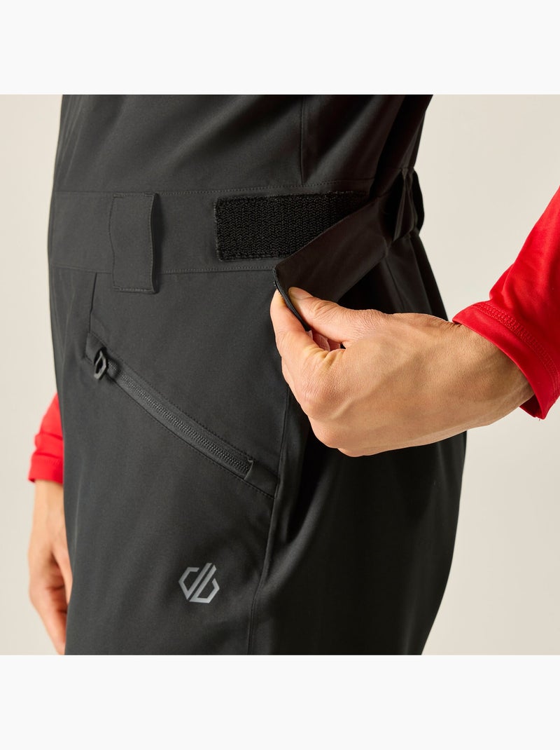 Salopette de ski unie et extensible à taille et bretelles ajustables twin tip - dare 2b Noir - Kiabi